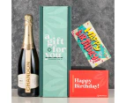 Brewquets Chandon Sparkling Wine 750ml with Themed Chocolate Bar Birthday Gift Hamper