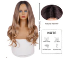 Synthetic Wig Long Ombre (Ombre) Brown Blond Wave Wig Cosplay Party Women's High Density Temperature Fiber Daily