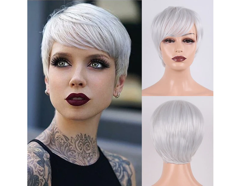 Synthetic Wig Fashion Women Short black Straight Natural Hair Full Wig Natural Hair  Heat Resistant Daily Wear Wig