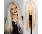 Synthetic Wig Fashion Long Black Straight Hair Wig Highlighting Blonde Hair Synthetic Wig for Girls with Cosplay Wig