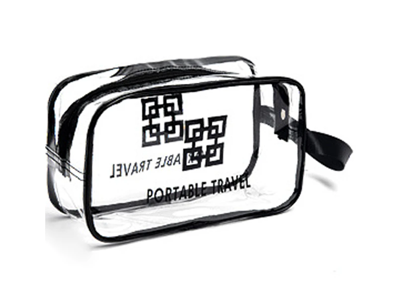 Clear Cosmetic Bag Transparent Tote Bag Thick PVC Toiletry Carry Pouch