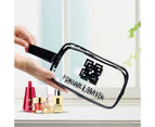 Clear Cosmetic Bag Transparent Tote Bag Thick PVC Toiletry Carry Pouch