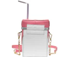 Cute Laser Shoulder Chain Bag Strawberry Milk Box Cross-body Bag