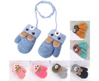 0-3 Years Old Children Cartoon Bear Ear Winter Knitted Double-layered Gloves Style5