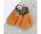 0-3 Years Old Children Cartoon Bear Ear Winter Knitted Double-layered Gloves Style6