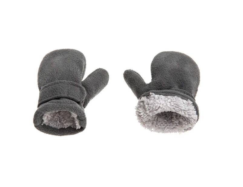 Autumn Winter Toddler Magic Tape Warm Mitten Baby Boys Girls Faux Fleece Gloves-L Style1