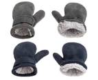 Autumn Winter Toddler Magic Tape Warm Mitten Baby Boys Girls Faux Fleece Gloves-M Style6