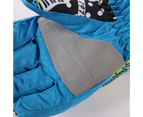 1 Pair Full Finger Cartoon Pattern Skiing Gloves Plush Lining Hanging Buckle Ribbed Cuff Kids Gloves for Outdoor-M Style1