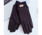 1 Pair Women Gloves Touch Screen Delicate Embroidery Thread Cuff Slim Fit Windproof Keep Warm Clothing Accessories Thermal Fleece Winter Gloves Style4