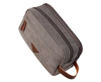 Resistant Hanging Toiletry Travel Bag – Spacious Brown Make Up Bag