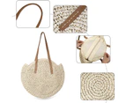 Straw Shoulder Bag For Women,Large Straw Bags Weave Handmade Tote Bag