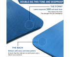 TPE Yoga Mat Eco Friendly Fitness Gym Exercise Pilates Non Slip Dual Layer Blue