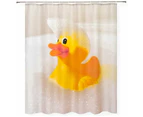 Classic Carton Rubber Duck Kids Waterproof Washable Polyester Shower Curtain with Hooks72inchX78inch