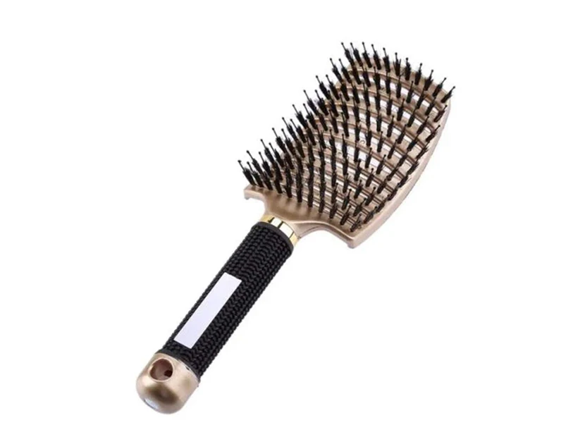 Hair brush boar bristles, ventilated comb hair brush Arc-shaped ventilated hair brush with comb, suitable for long, thin, thick