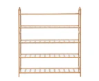Levede Bamboo Shoe Rack Storage Wooden Organizer Shelf Shelves Stand 5 Tier 80cm