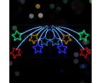 Christmas LED Motif 10 Pcs Shooting Bursting Stars 218 x 89cm Outdoor Rope Light