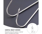 10pcs Double Meat Hook Stainless Steel Grill Hook Bacon Ham Duck Butcher Hook Cooking Smoked Hook Hanger for BBQ Grill Drying 25cm