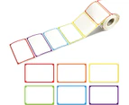 300pcs 6 Colors Plain Name tag Labels with Perforated Line for School Office Home (3.5"x2.2" Each)