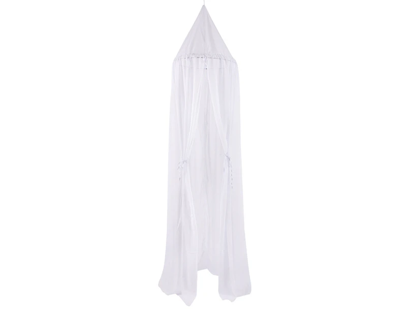 240cm Kids Children Bedroom Bed Curtain Canopy Hanging Summer Mosquito Net Decor-White