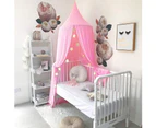 240cm Kids Children Bedroom Bed Curtain Canopy Hanging Summer Mosquito Net Decor-Grey