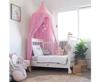 240cm Kids Children Bedroom Bed Curtain Canopy Hanging Summer Mosquito Net Decor-Pink