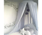 240cm Kids Children Bedroom Bed Curtain Canopy Hanging Summer Mosquito Net Decor-Light Purple