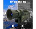 Night Vision Camera High Resolution Higher Magnification Portable Day And Night Optics Zoom Monocular Telescope for Outdoor - Army Green