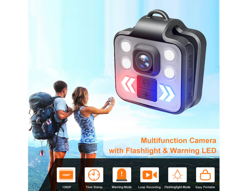 IP Camera HD-compatible Real-time Monitoring Night Vision 1080P 3 in 1 Wearable Mini Body Camera for Meeting