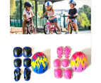 7 pieces protector sets, children's knee protectors, protective equipment with adjustable wrist pads with helmet elbow protectors