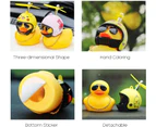 Rubber duck, cute, yellow windbreaking duck with propeller helmet, car ornaments, car dashboard decorations for adults, kids