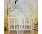 Baby Bed Mesh Dome Curtain Mosquito Net Durable Toddler Crib Cot Canopy Bed Net-Blue