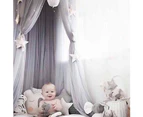 Baby Lace Crib Tent Round Dome Hanging Curtain Mosquito Net Kids Room Decor-Purple