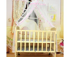 Baby Bed Mesh Dome Curtain Mosquito Net Durable Toddler Crib Cot Canopy Bed Net-Beige