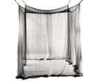 Bed Canopy Mosquito Net Curtain Solid Color Mesh 4 Doors Bedroom Home Decor Gift