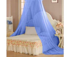 Elegent Lace House Bedding Decor Sweet Round Bed Canopy Dome Mosquito Net-Blue