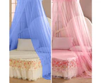 Elegent Lace House Bedding Decor Sweet Round Bed Canopy Dome Mosquito Net-Blue