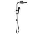 250mm SS304 Rain Shower head Set 3-Mode Handheld Sprayer Black Square with Mixer/Taps