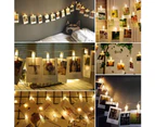 10 ft 20 LED Photo Clips String Lights Battery Operated Fairy String Lights with Clips for Hanging Pictures Cards Artwork$String Lights with -Heart-shaped