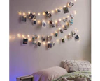 Photo Clip String Lights - 50 LED Fairy String Lights with 50 Clear Clips for Hanging Pictures, Photo String Lights with Clips - Perfect Dorm Bed-33.0 Feet