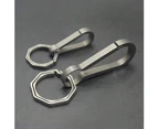 Universal Titanium Alloy Key Chain Car Auto Waist Belt Clip Buckles Accessories-Large - Large