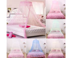 Lace Flower Dome Princess Bed Curtain Canopy Kids Room Mosquito Fly Insect Net-Purple