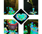 100 Pieces Colorful Glow in the Pebbles Pebbles for Garden Walkway Decoration, Plant Pot, Fish Tank, Fluorescent Resin Stones