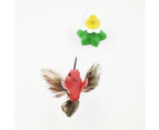 Bird Toy for Pet Cats, Funny Rotating Electric Flying Bird Interactive Toy with A Fastening Tape, Multicolor