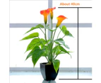 Artificial Flower Plants Calla Lily Faux Potted Plant with Black Pot