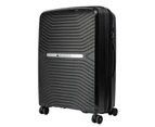 Olympus 3PC Astra Luggage Set Hard Shell Suitcase - Obsidian Black