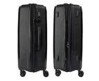 Olympus 3PC Astra Luggage Set Hard Shell Suitcase - Obsidian Black