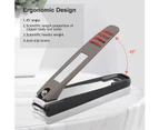 Nail Clippers with Catcher , 2Pcs Fingernail Clippers Toenail Clippers Set, No Splash Nail Clipper with Nail File Toe Finger Nail Cutter for Men Women and