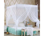 Romantic Princess Lace Canopy Mosquito Net No Frame for Twin Full Queen King Bed-Beige Queen