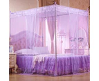 Romantic Princess Lace Canopy Mosquito Net No Frame for Twin Full Queen King Bed-Pink Queen