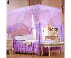 Romantic Princess Lace Canopy Mosquito Net No Frame for Twin Full Queen King Bed-Pink Queen